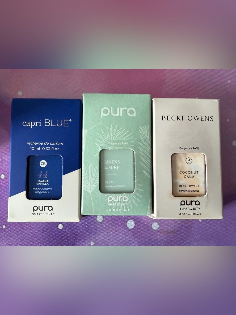 Pura Smart Scent Refill Bundle Capri Blue Havana Vanilla Linens Surf Coconut